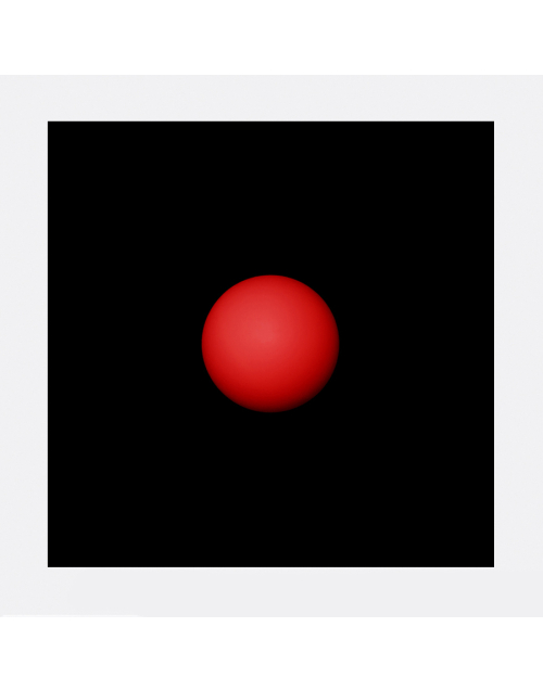 Red Sphere on a Black Square