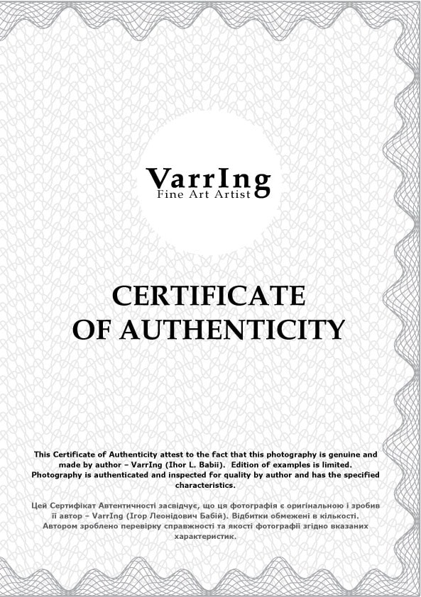 Certificate of autenticity
